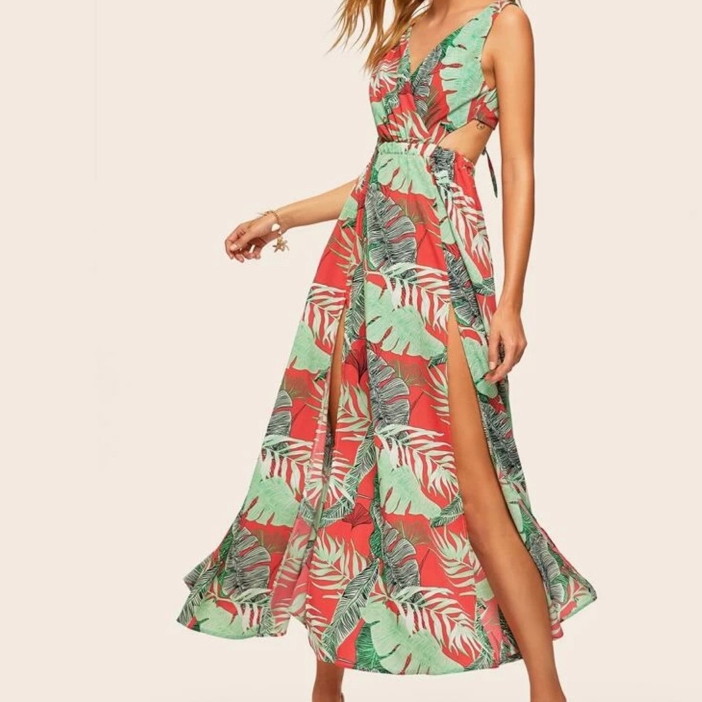Shein Tropical Print Maxi